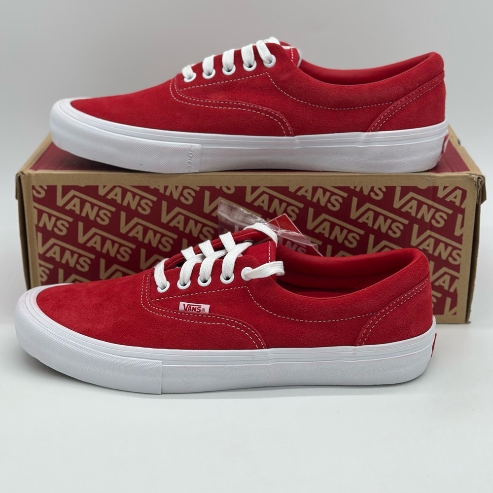 Vans Red and White Sneakers
